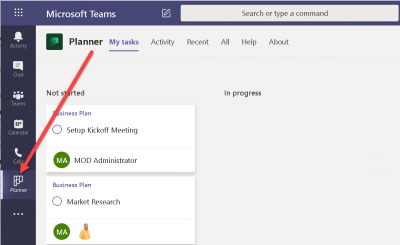 Link a Microsoft Planner board to your Teams