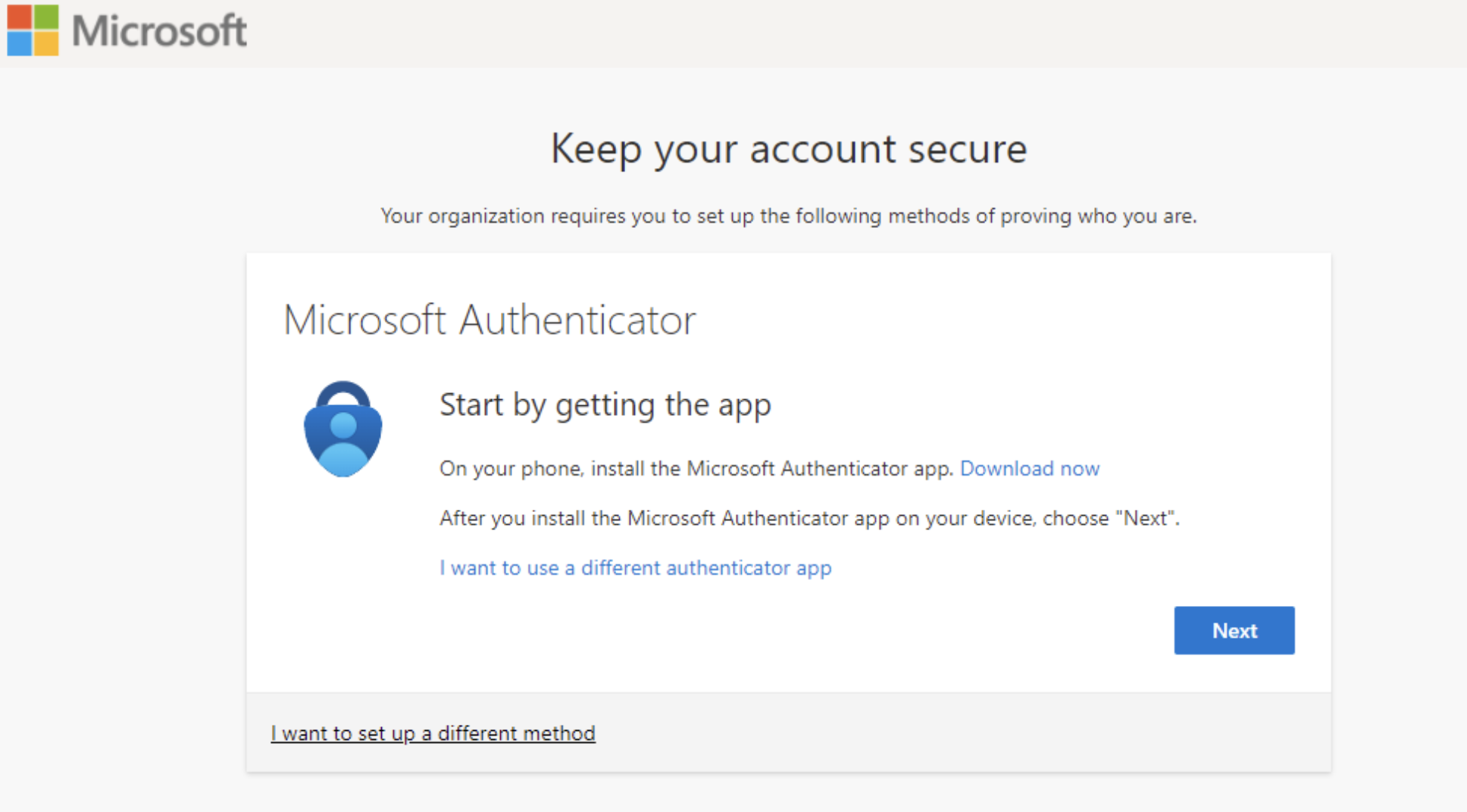 Multifactor authentication - Microsoft Authenticator