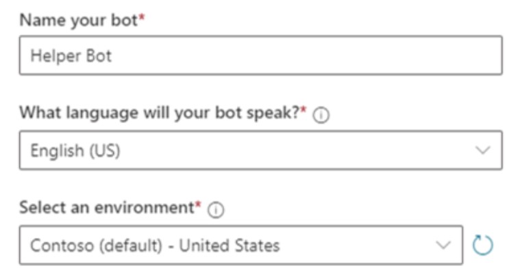 Name your bot and select the language