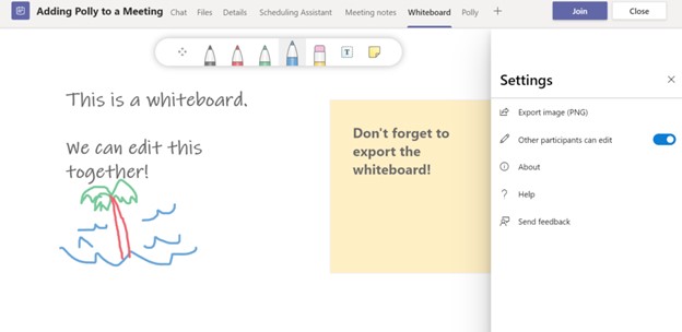 A screenshot of Microsoft Whiteboard.