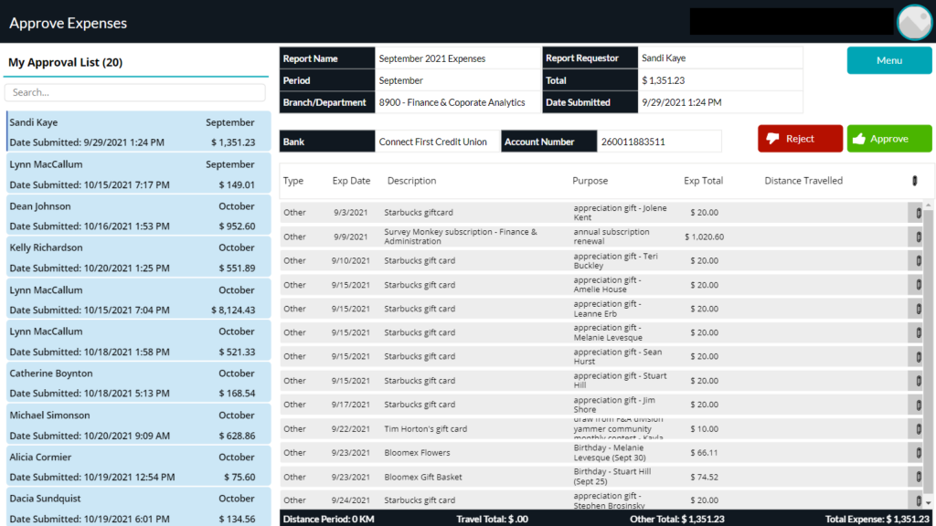 A screenshot of our expense submission Power Platform Solution.