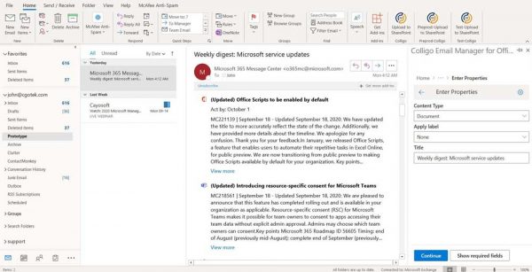Colligo Colligo Email Manager | Streamlining Email Retention and Collaboration ...