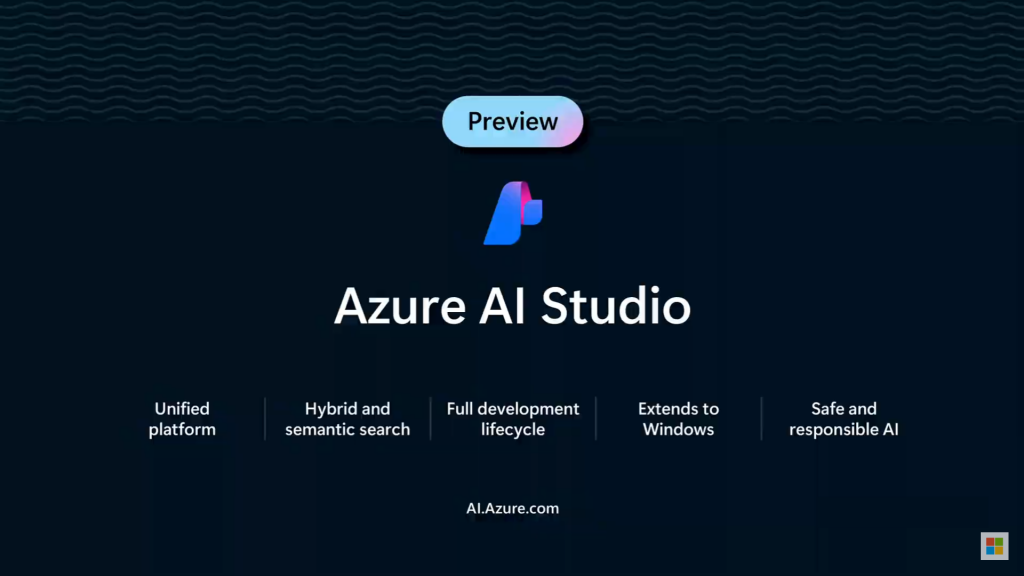 Azure AI Studio at Microsoft Ignite 2023.