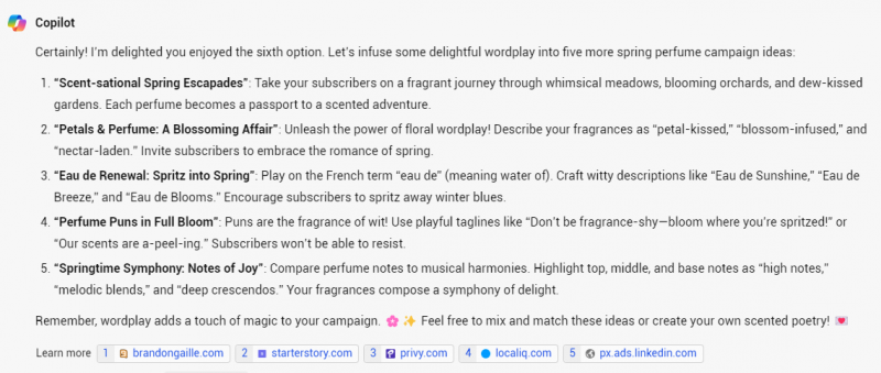 Copilot second prompt revision