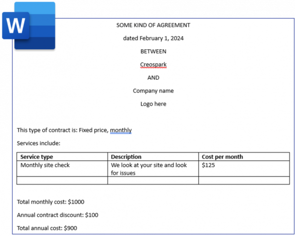 SP Premium content assembly 1 Example of a template for a statement of work