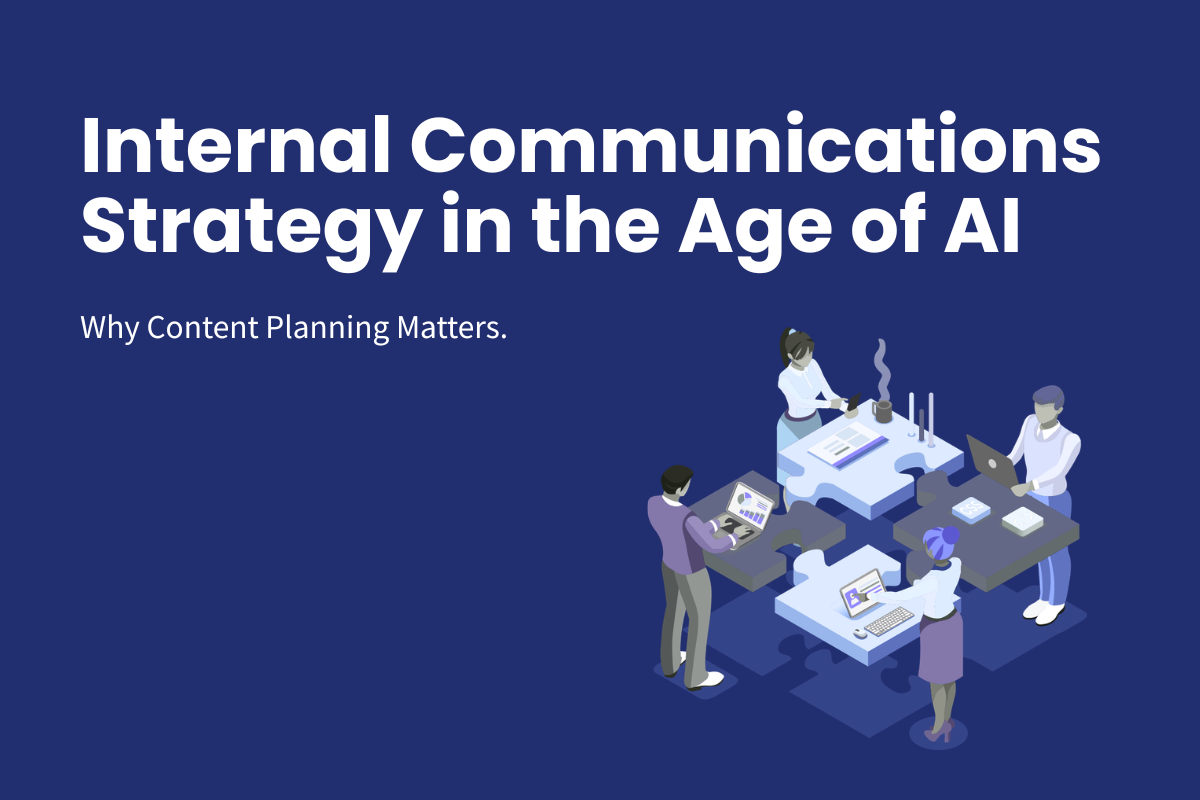 Feature image for internal comms strategy in the age of AI