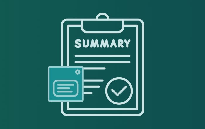 Icon representing summarizing file