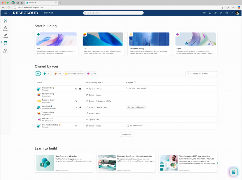 SharePoint Build Dashboard