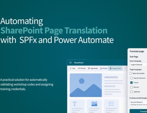 Automating SharePoint Page Translation with SPFx and Power Automate