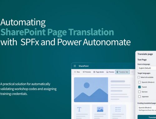 Automating SharePoint Page Translation with SPFx and Power Automate